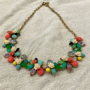 Multicolored, flower J. Crew statement necklace